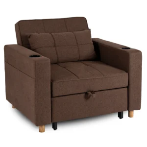 Fotoliu extensibil SOLOR, maro — Fotolii de relaxare