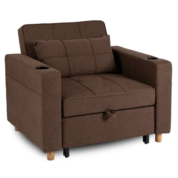 Fotoliu extensibil SOLOR, maro — Fotolii de relaxare