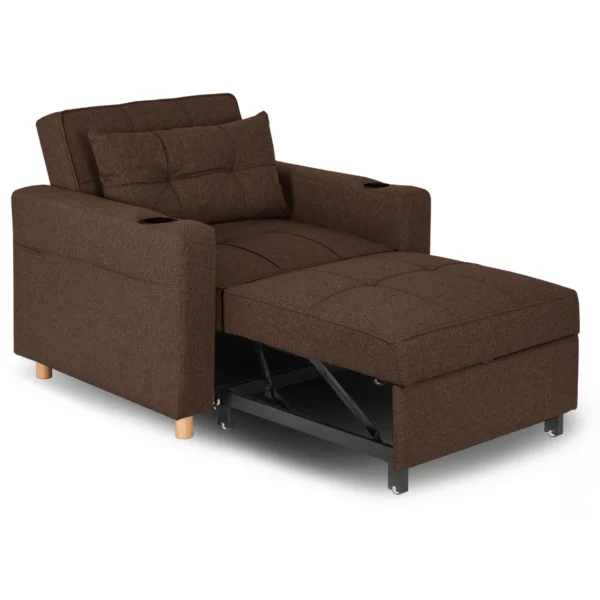 Fotoliu extensibil SOLOR, maro — Fotolii de relaxare