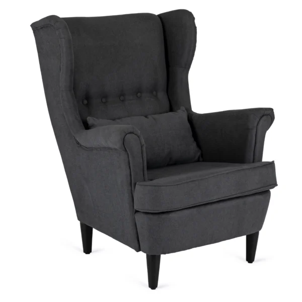 Scaun reclinabil EVAN 2 cu suport pentru picioare, gri închis