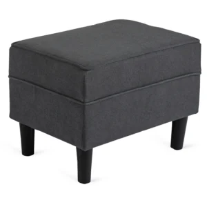 Scaun reclinabil EVAN 2 cu suport pentru picioare, gri închis