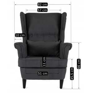 Scaun reclinabil EVAN 2 cu suport pentru picioare, gri închis