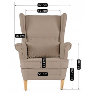 EVAN 2 Fotoliu reclinabil cu suport pentru picioare, bej