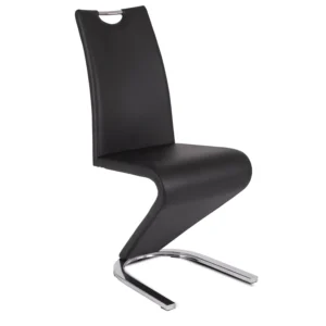 Scaun GAMIS din piele ecologică neagră