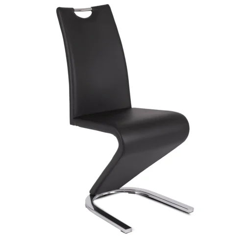 Scaun GAMIS din piele ecologică neagră