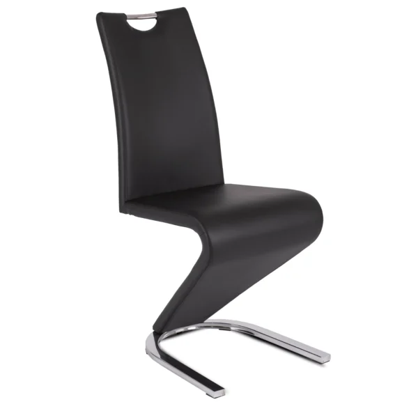 Scaun GAMIS din piele ecologică neagră