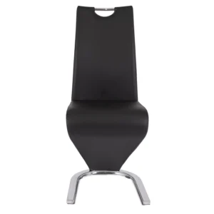 Scaun GAMIS din piele ecologică neagră