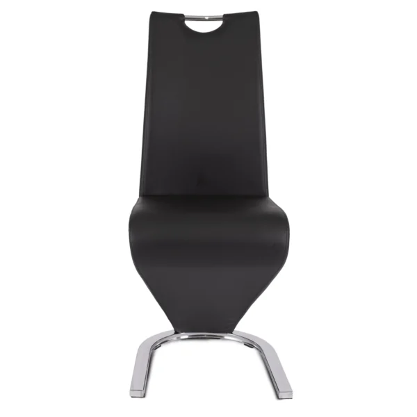 Scaun GAMIS din piele ecologică neagră