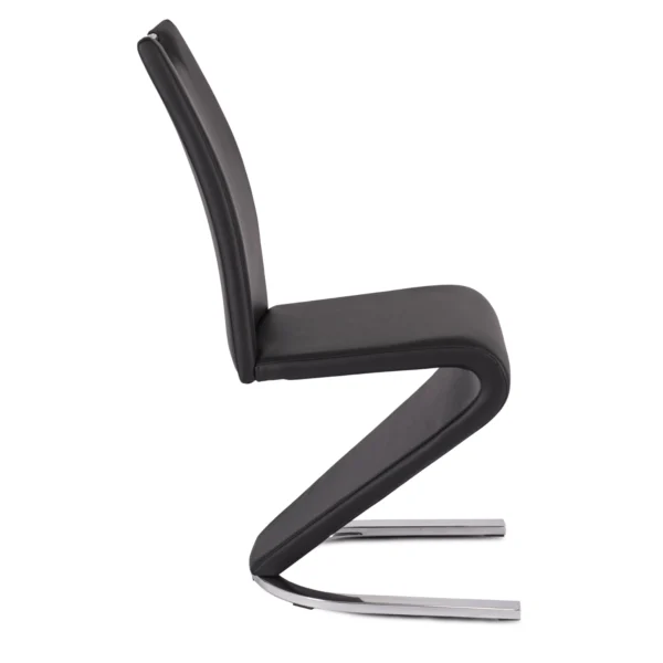 Scaun GAMIS din piele ecologică neagră