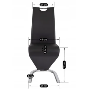 Scaun GAMIS din piele ecologică neagră