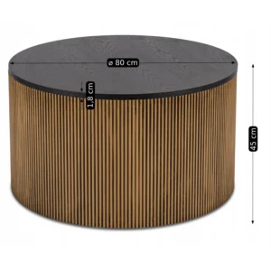 MIRACLE MAX Masă Negru/Auriu