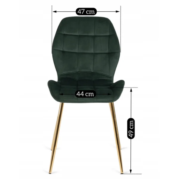 product-2999-8 Scaun LUCKY din catifea verde — MOBILA