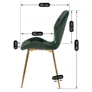product-2999-9 Scaun LUCKY din catifea verde — MOBILA