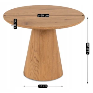 Măsuță laterală CARLY din stejar