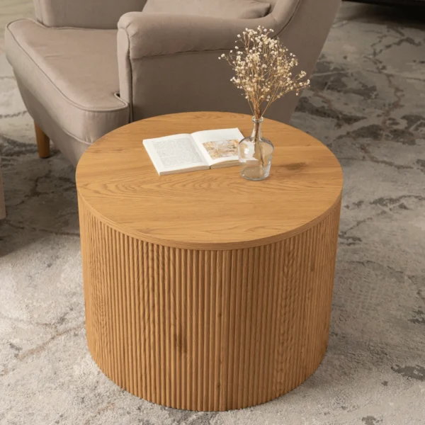 Măsuță laterală CLOVER din stejar