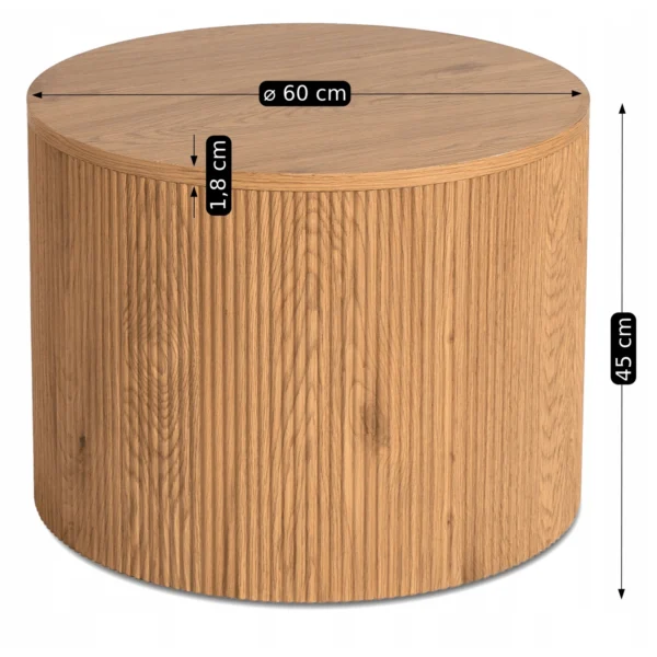 Măsuță laterală CLOVER din stejar