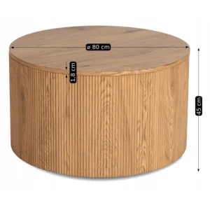 Măsuță laterală CLOVER MAX din stejar