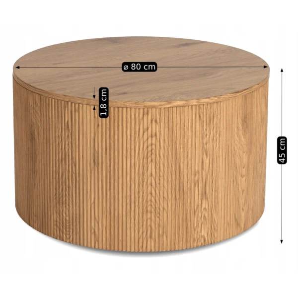 Măsuță laterală CLOVER MAX din stejar