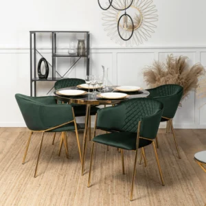 Scaun INNES din velur verde