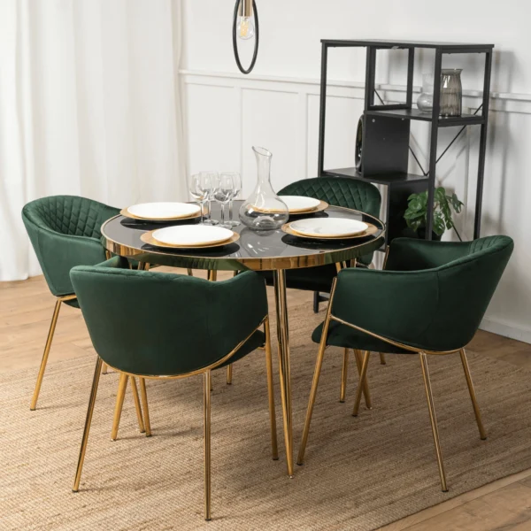 Scaun INNES din velur verde