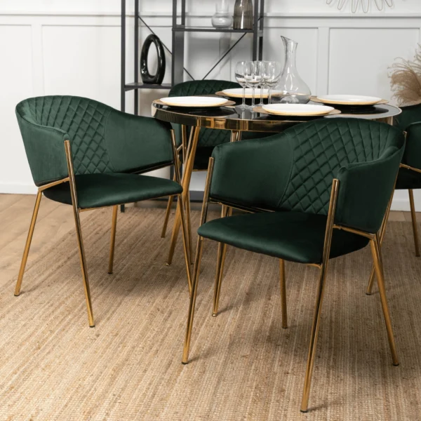 Scaun INNES din velur verde