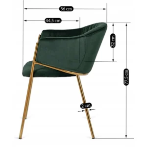 Scaun INNES din velur verde