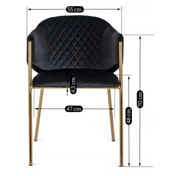 product-3011-4 Scaun INNES Velur negru