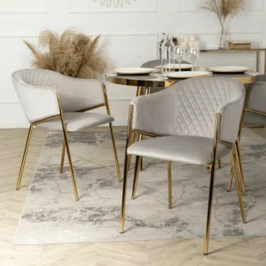 Scaun INNES din velur gri