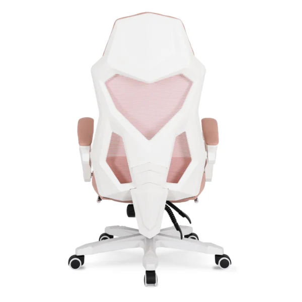 product-3021-5 Scaun rotativ de gaming BING cu suport pentru picioare, roz/alb — MOBILA