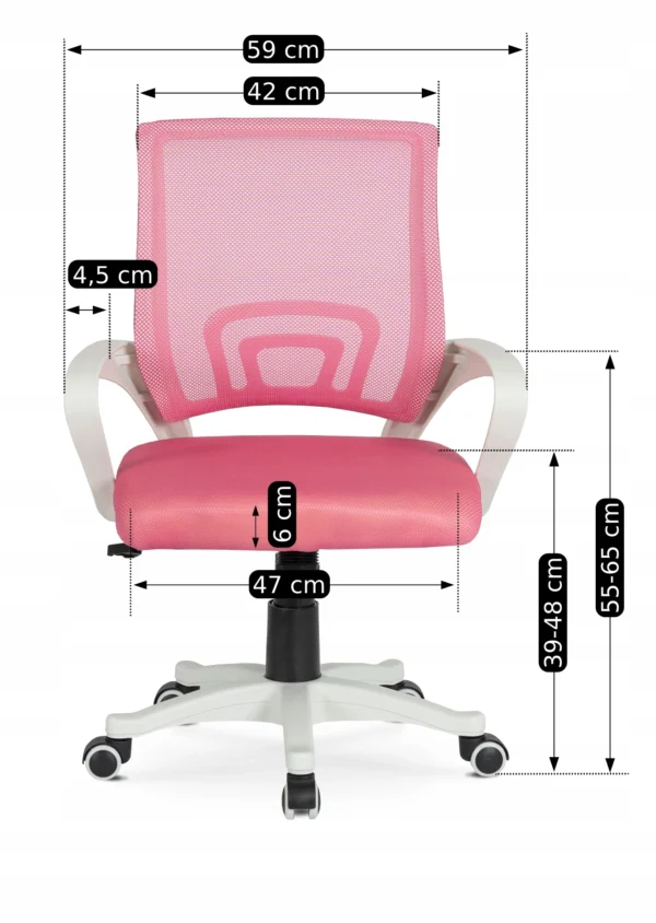 Scaun pivotant NATE roz