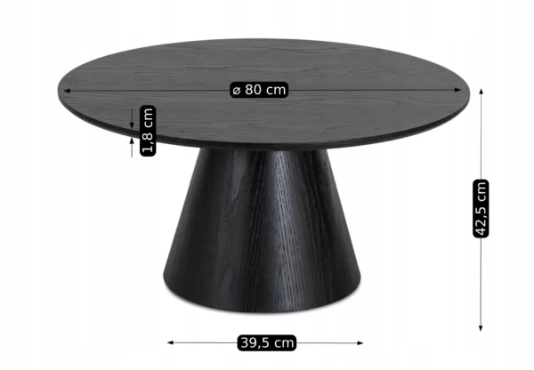 CASSANDER MAX Masă Negru