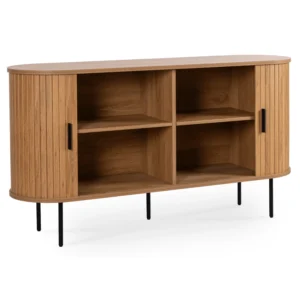 TRISH 140 cm Comodă cu două uși glisante Stejar