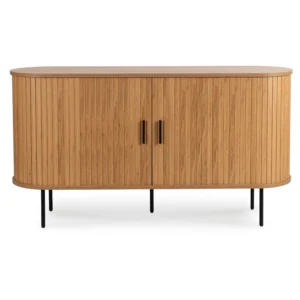 TRISH 140 cm Comodă cu două uși glisante Stejar