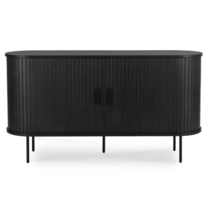 TRISH 140 Comodă cu două uși glisante, negru