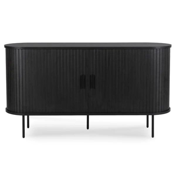 TRISH 140 Comodă cu două uși glisante, negru