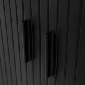 TRISH 140 Comodă cu două uși glisante, negru