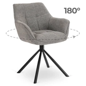 Scaun pivotant MUSSO Gri Boucle
