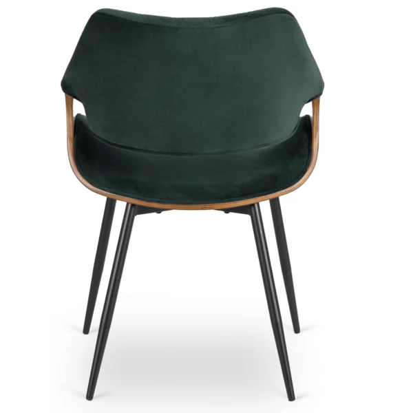 product-3037-3 Scaun DAKOTA verde/nuc, cu tapițerie din catifea — MOBILA