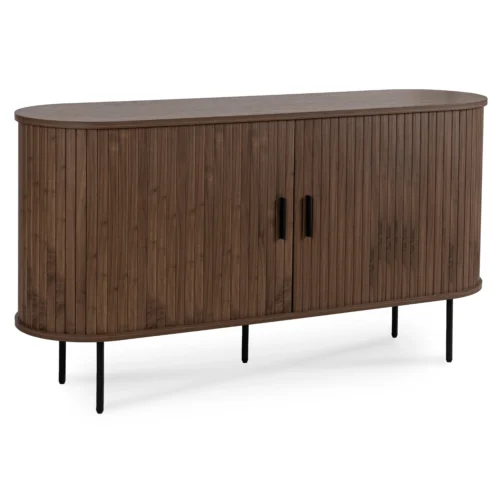 product-3039-0 TRISH 140 cm Comodă cu două uși glisante Nuc