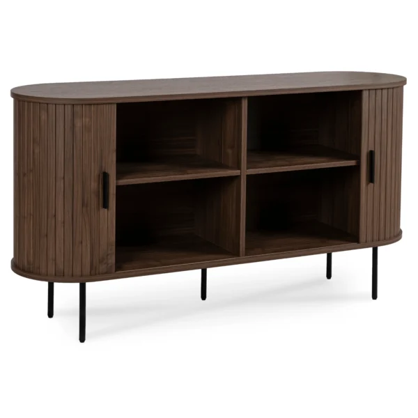 TRISH 140 cm Comodă cu două uși glisante Nuc