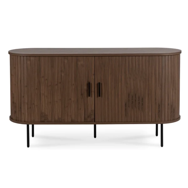 TRISH 140 cm Comodă cu două uși glisante Nuc