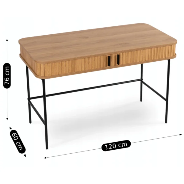 product-3040-5 Birou TRISH 120 cm Stejar canelat — Birouri