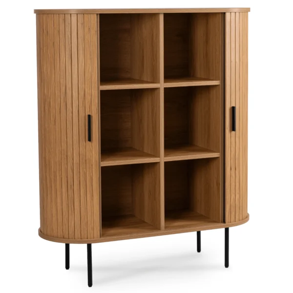 product-3045-1 TRISH 100 cm Comodă cu două uși glisante Stejar