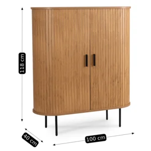 product-3045-5 TRISH 100 cm Comodă cu două uși glisante Stejar