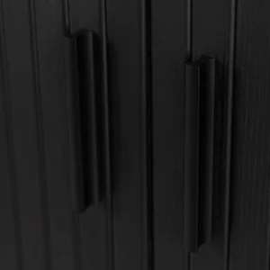 TRISH Comodă cu două uși glisante, 100 cm, negru