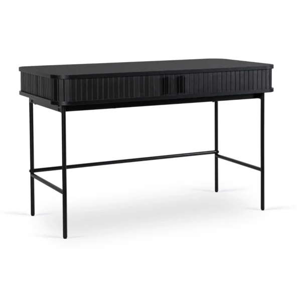 product-3047-0 Birou TRISH 120 cm canelat negru — Birouri