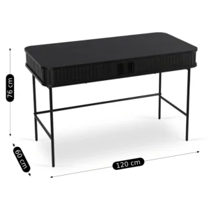 product-3047-4 Birou TRISH 120 cm canelat negru — Birouri