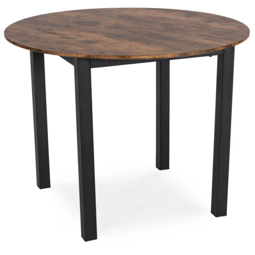 Masă TEO 100 cm Stejar rustic/Negru