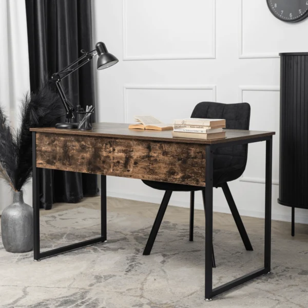 product-3051-0-1 Birou ROSS 120 cm Stejar rustic/negru — Birouri