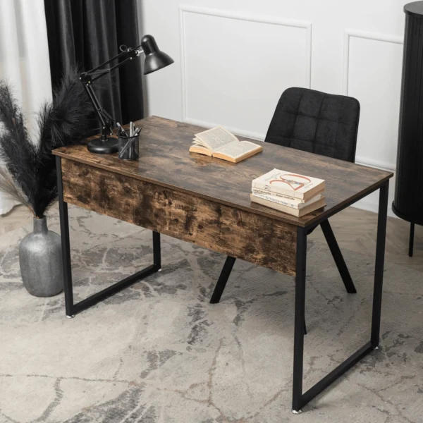 product-3051-1 Birou ROSS 120 cm Stejar rustic/negru — Birouri